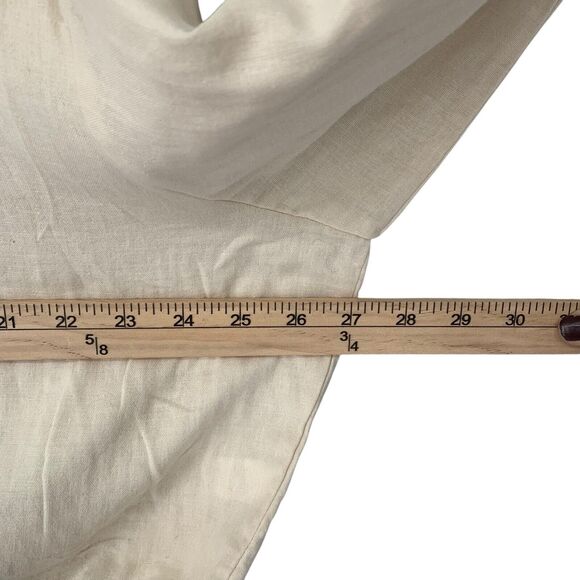 DREW Kylie Top Stone Drawstring Button Front Balloon Sleeve NWT $216 Cotton - Picture 6 of 14